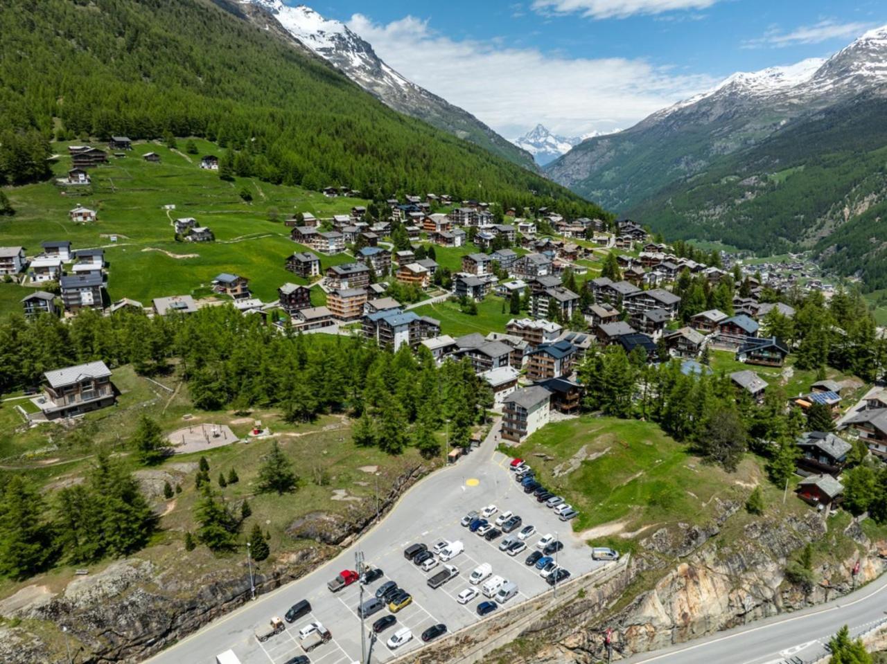 Helles, Chalet-Stil Apartment Mit Allalinblick Saas-Fee Exterior photo