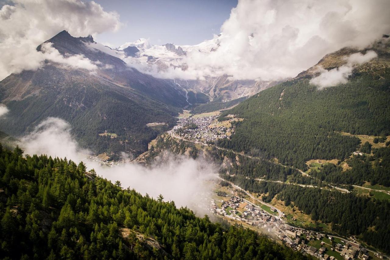 Helles, Chalet-Stil Apartment Mit Allalinblick Saas-Fee Exterior photo